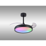 Siberia Mini RGB CCT Dimmable LED Ceiling Fan Light With Remote Control - Black