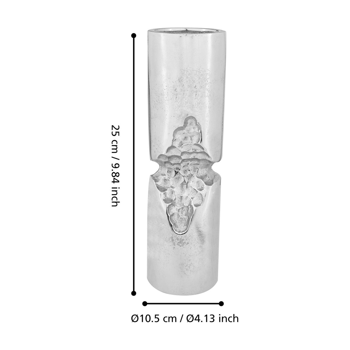Sibuco Candle Holder 25cm - Nickel