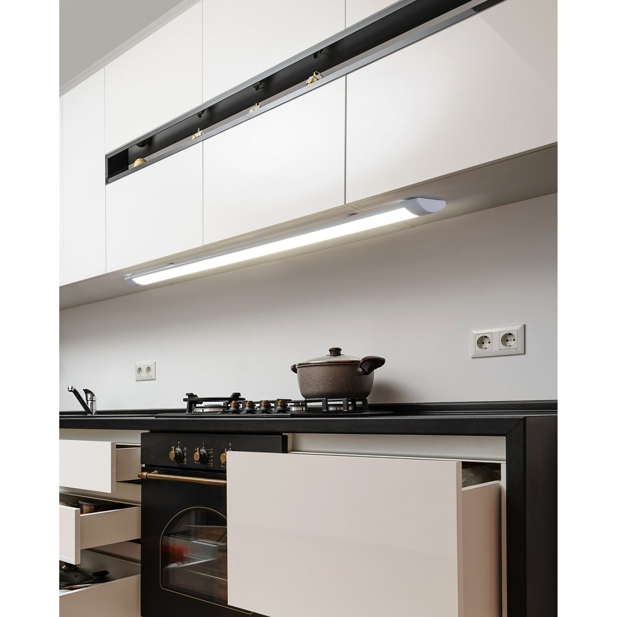 Sicciarotta LED Flush Ceiling Light 120cm - White