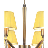 Siena 75cm 8 Light Amber Crystal Chandelier - Brass With Amber Shades