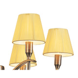 Siena 63cm 6 Light Amber Crystal Chandelier - Brass With Amber Shades