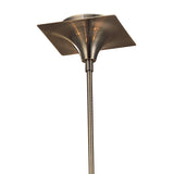 Siena  55cm 4 Light Amber Crystal Chandelier - Brass With Amber Shades