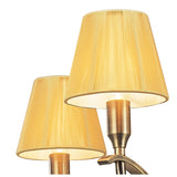 Siena  55cm 4 Light Amber Crystal Chandelier - Brass With Amber Shades