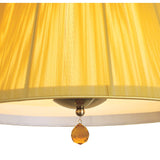 Siena 40cm 1 Light Crystal Pendant Light - Antique Brass & Amber