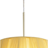 Siena 40cm 1 Light Crystal Pendant Light - Polished Brass & Amber
