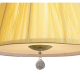 Siena 40cm 1 Light Crystal Pendant Light - Polished Brass & Amber