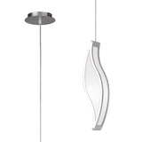 Sintesys 15cm 1 Light Pendant Light - Chrome & White