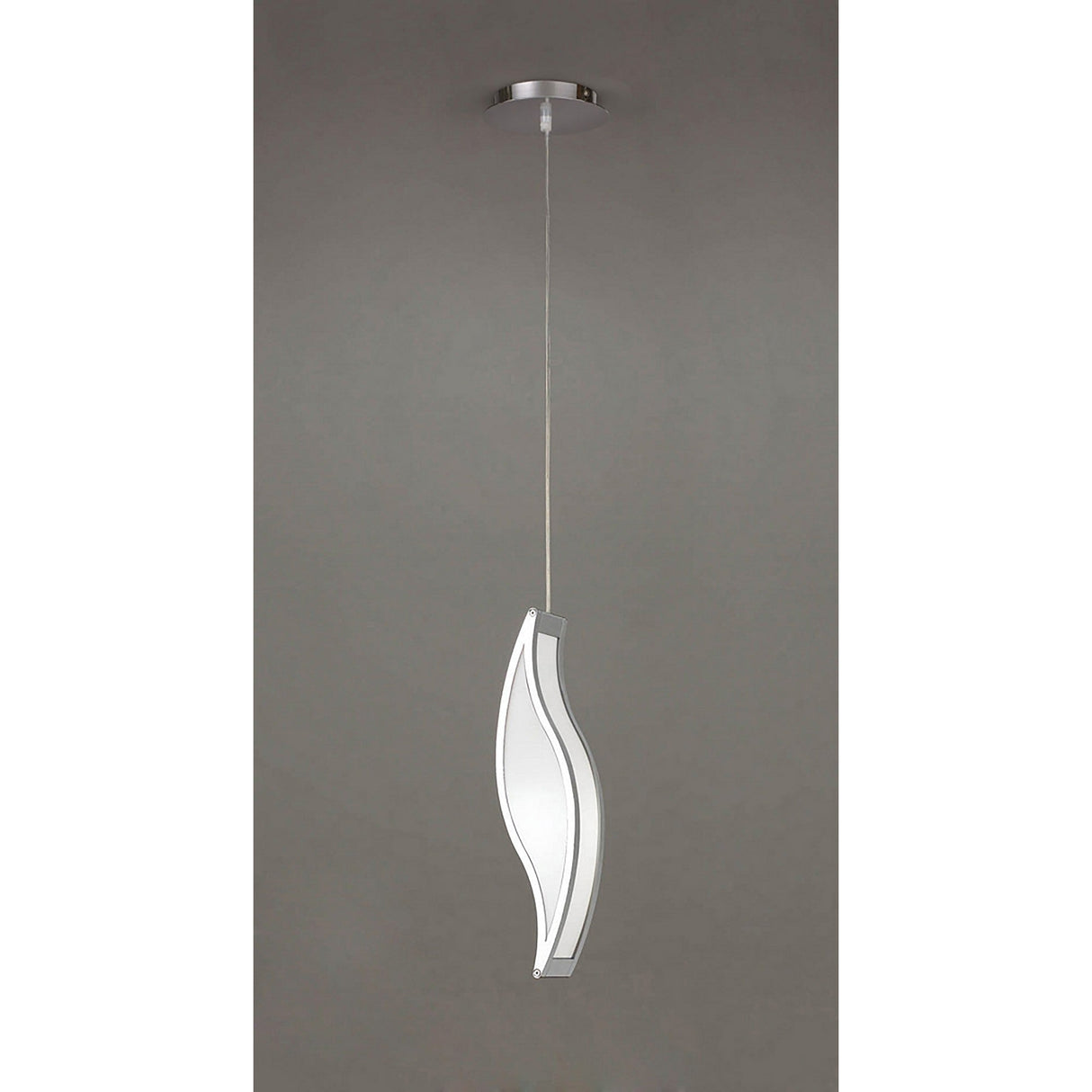 Sintesys 15cm 1 Light Pendant Light - Chrome & White