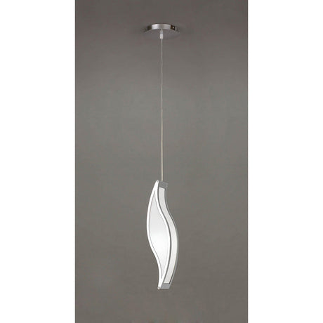 Sintesys 15cm 1 Light Pendant Light - Chrome & White