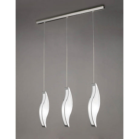 Sintesys 3 Light Bar Pendant Light - Polished Chrome