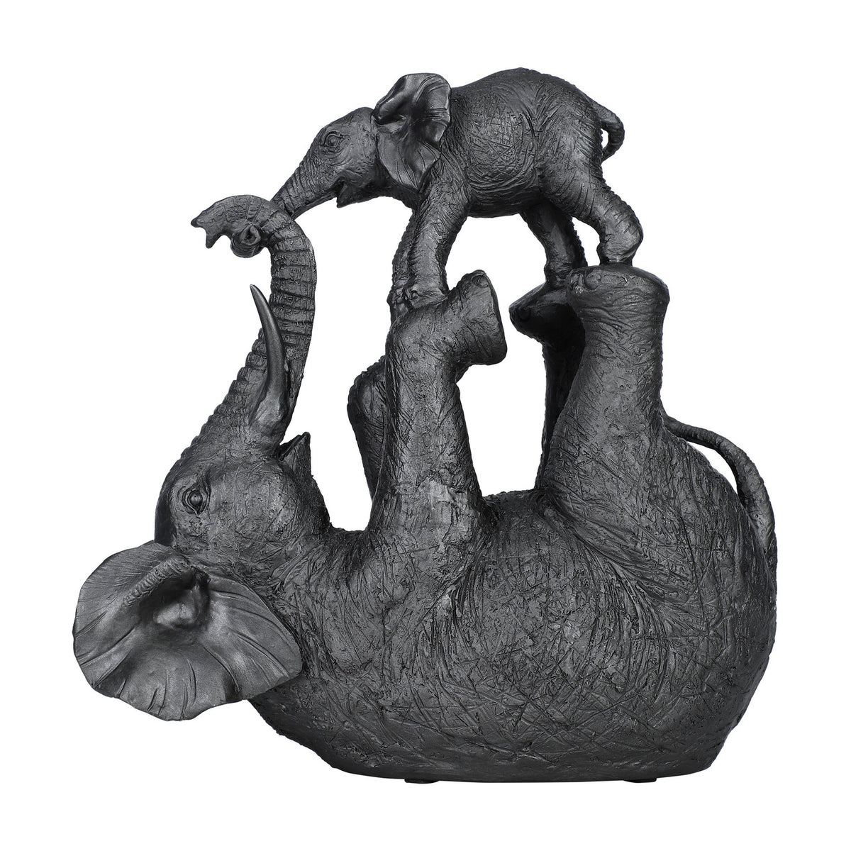 Siocon Elephant Ornament - Silver & Black