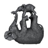 Siocon Elephant Ornament - Silver & Black