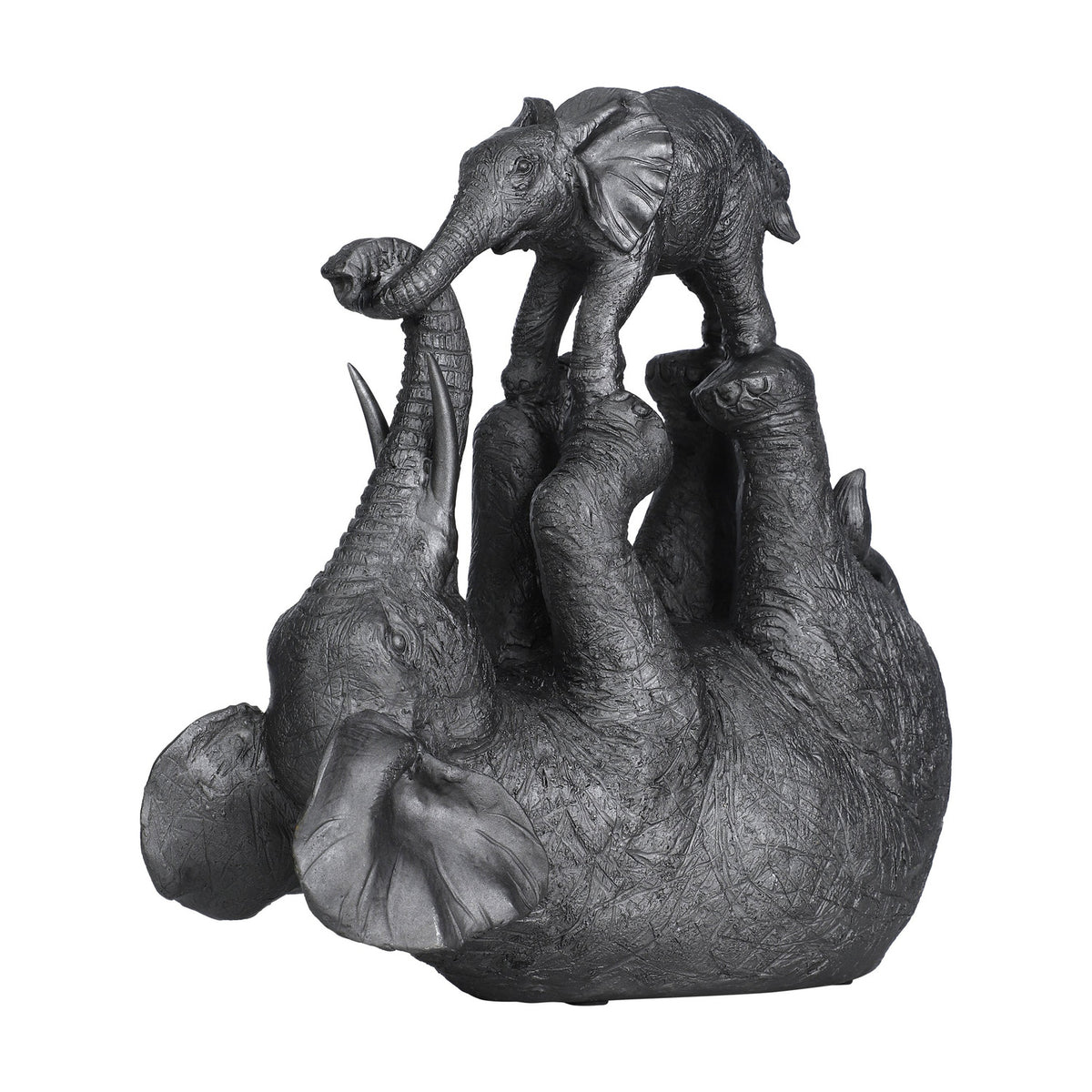 Siocon Elephant Ornament - Silver & Black