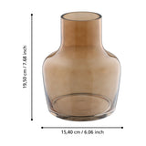 Siranana Glass Vase 19.5cm - Brown