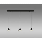 Sirio 3 Light LED Bar Pendant Light 24W 3000K - Black