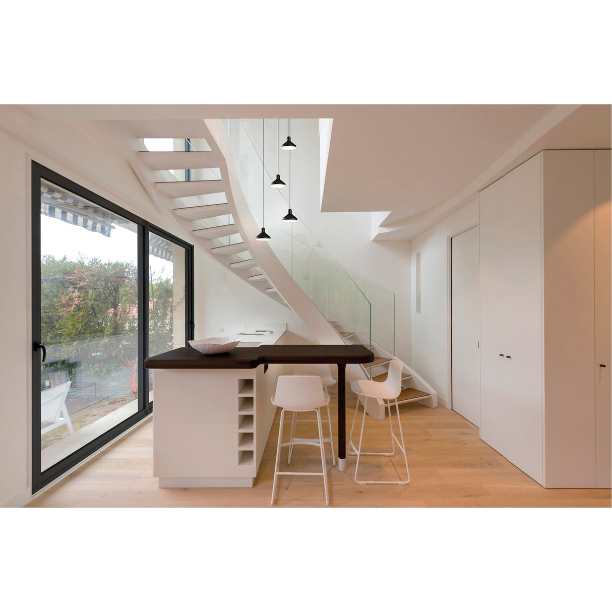 Sirio 4 Light LED Cluster Pendant Light 32W 3000K - Black