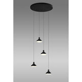 Sirio 4 Light LED Cluster Pendant Light 32W 3000K - Black