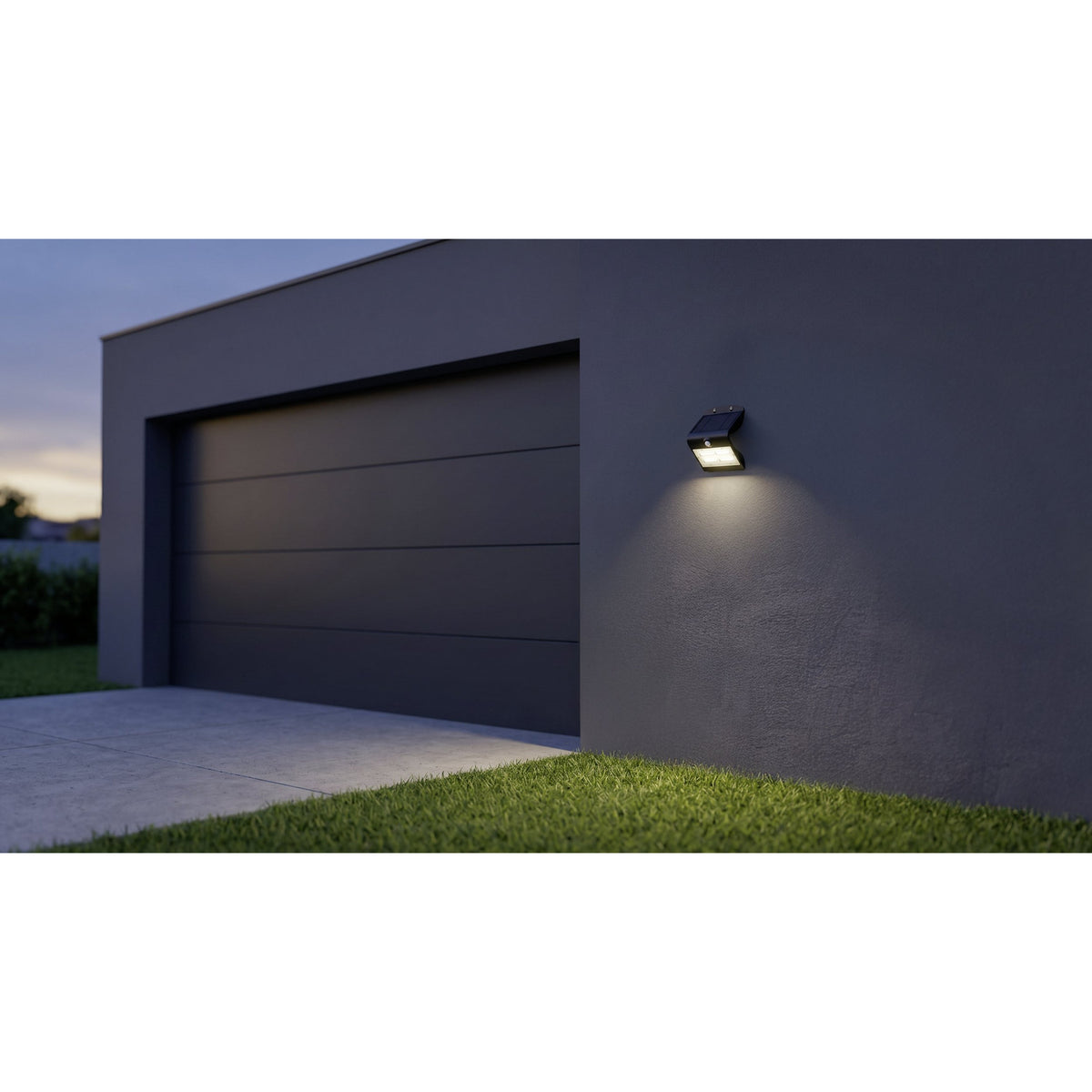 Sirnessa Solar Wall Light with Motion Sensor - Black