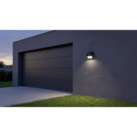 Sirnessa Solar Wall Light with Motion Sensor - Black