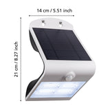 Sirnessa Solar Wall Light with Motion Sensor - White