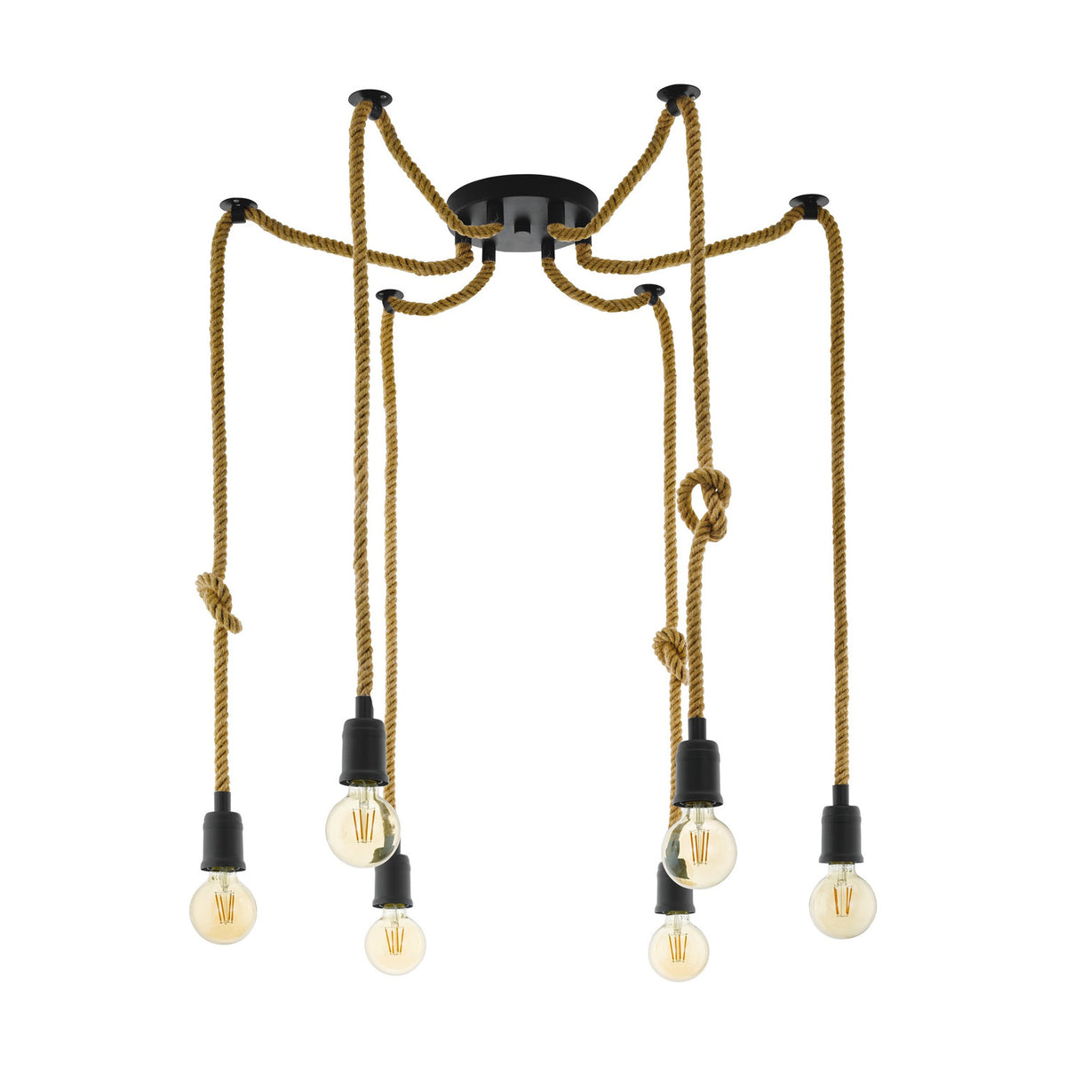 Sirvena 6 Light Pendant 18cm - Black