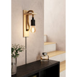Sirvena Wall Light - Black & Brown