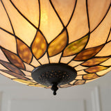 Pentleigh Large 3 Light Tiffany Inverted Pendant - Multicoloured