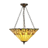 Larncombe 3 Light Tiffany Inverted Pendant - Multicoloured