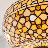 Ravenstead Large 3 Light Tiffany Inverted Pendant - Multicoloured