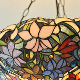 Sedgehurst 3 Light Tiffany Inverted Pendant - Multicoloured