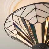 Larkbury 3 Light Tiffany Semi Flush - Black