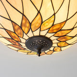 Pentleigh 3 Light Tiffany Semi Flush - Multicoloured