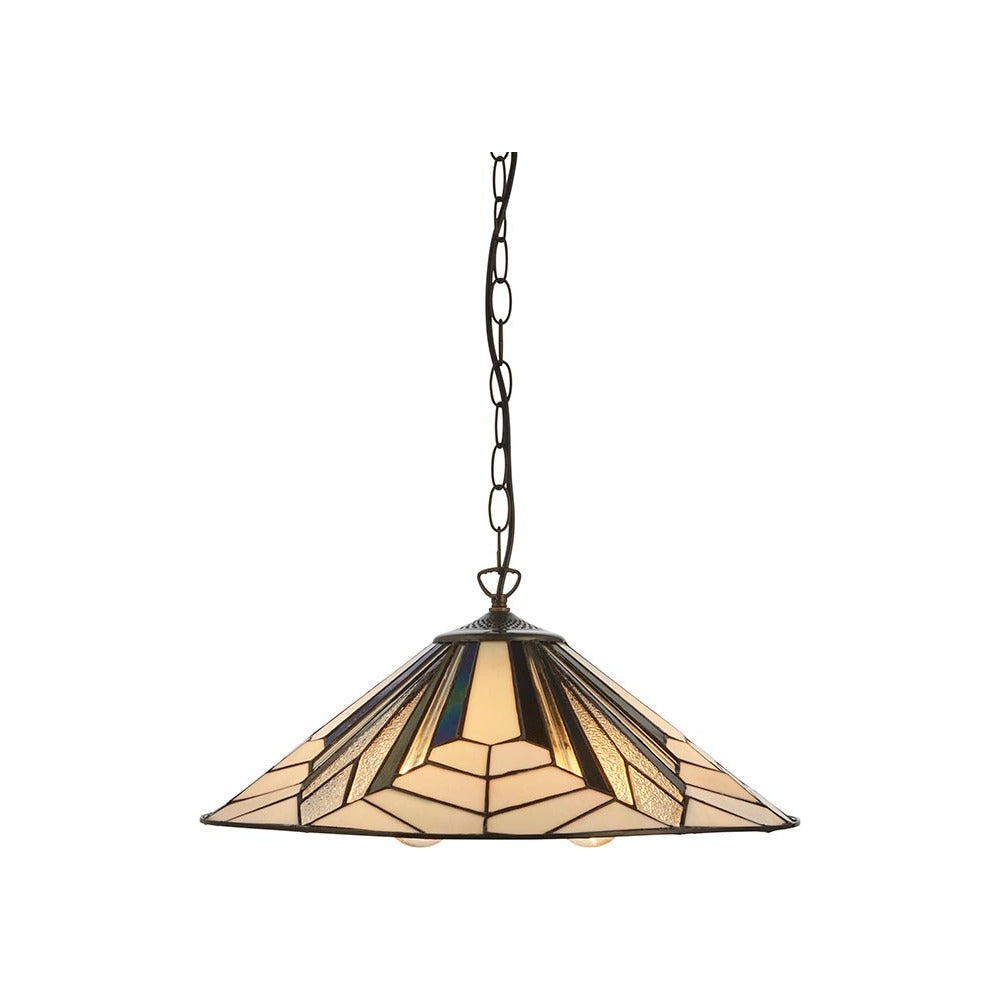 Larkbury 3 Light Tiffany Pendant - Black