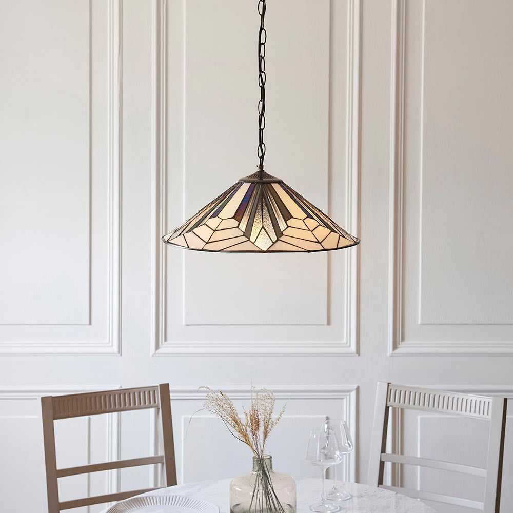 Larkbury 3 Light Tiffany Pendant - Black