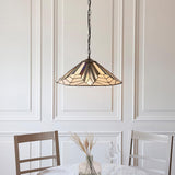 Larkbury 3 Light Tiffany Pendant - Black
