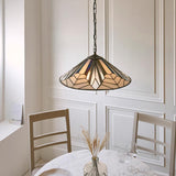 Larkbury 3 Light Tiffany Pendant - Black