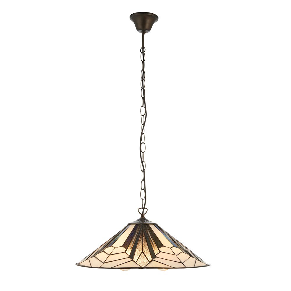 Larkbury 3 Light Tiffany Pendant - Black