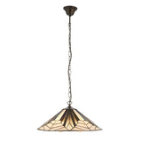 Larkbury 3 Light Tiffany Pendant - Black