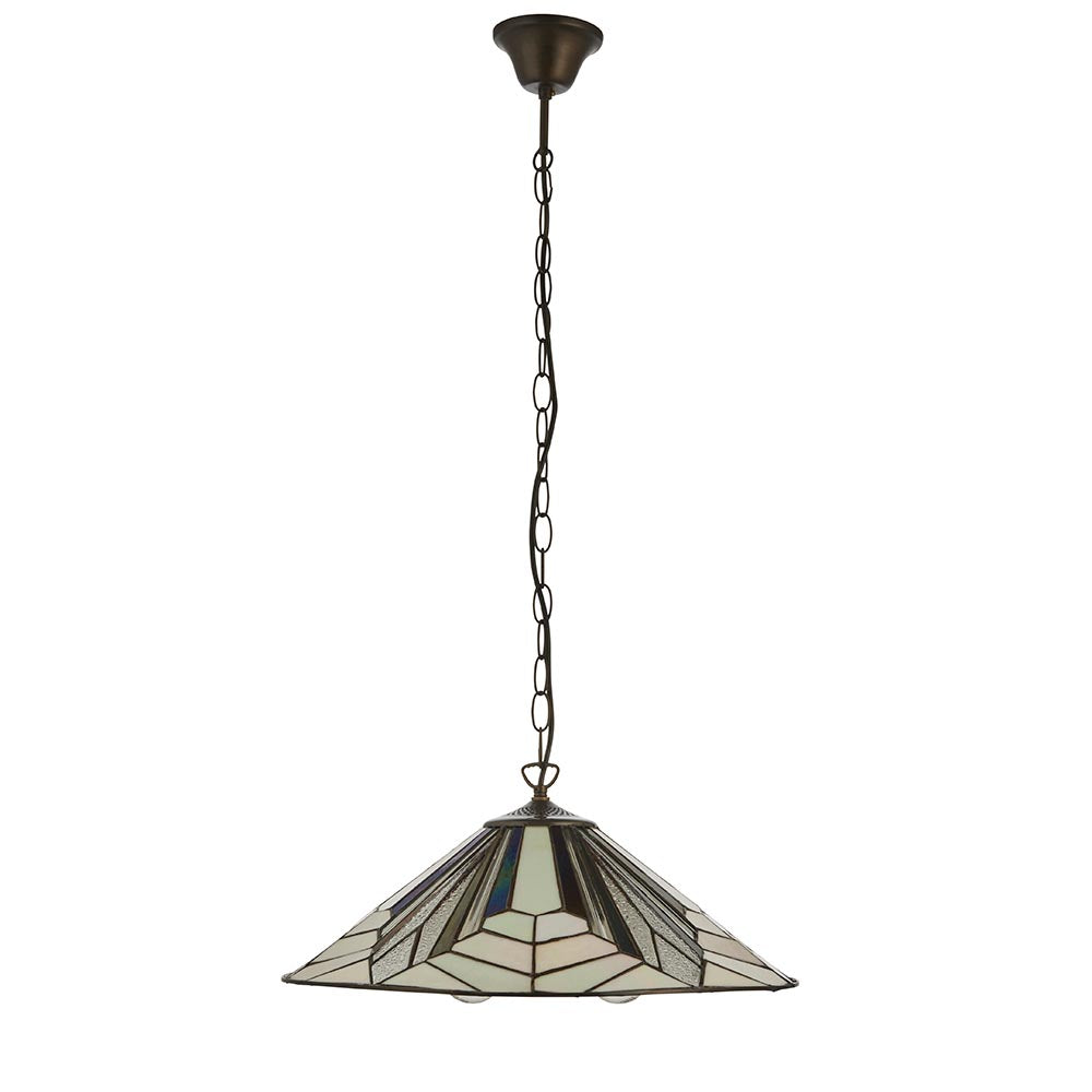 Larkbury 3 Light Tiffany Pendant - Black