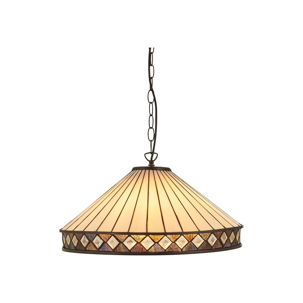 Brindleigh 3 Light Tiffany Pendant - Multicoloured