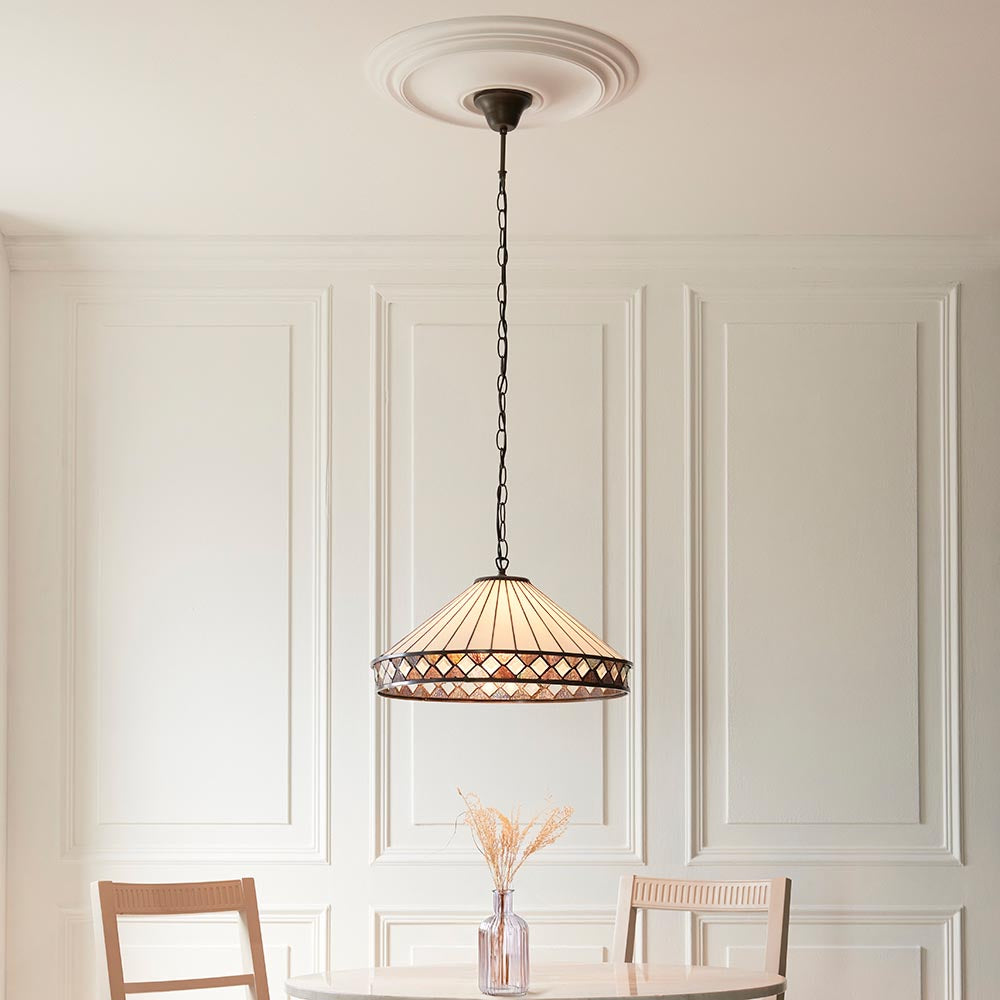 Brindleigh 3 Light Tiffany Pendant - Multicoloured
