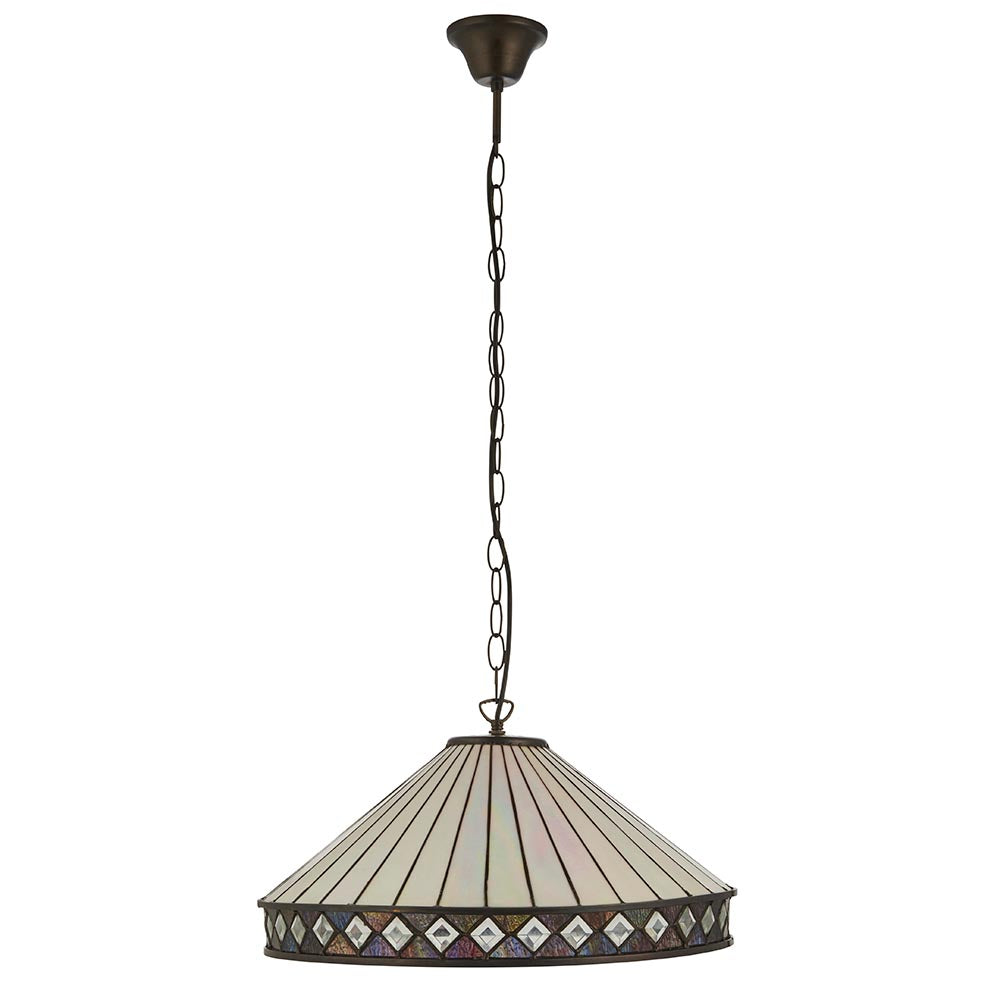 Brindleigh 3 Light Tiffany Pendant - Multicoloured