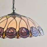 Pentleigh Large 3 Light Tiffany Pendant - Multicoloured