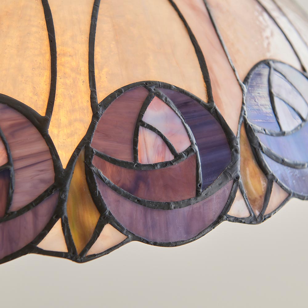 Pentleigh Large 3 Light Tiffany Pendant - Multicoloured