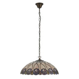 Pentleigh Large 3 Light Tiffany Pendant - Multicoloured
