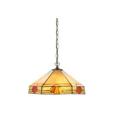 Willowmere 3 Light Tiffany Pendant - Multicoloured