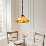 Willowmere 3 Light Tiffany Pendant - Multicoloured