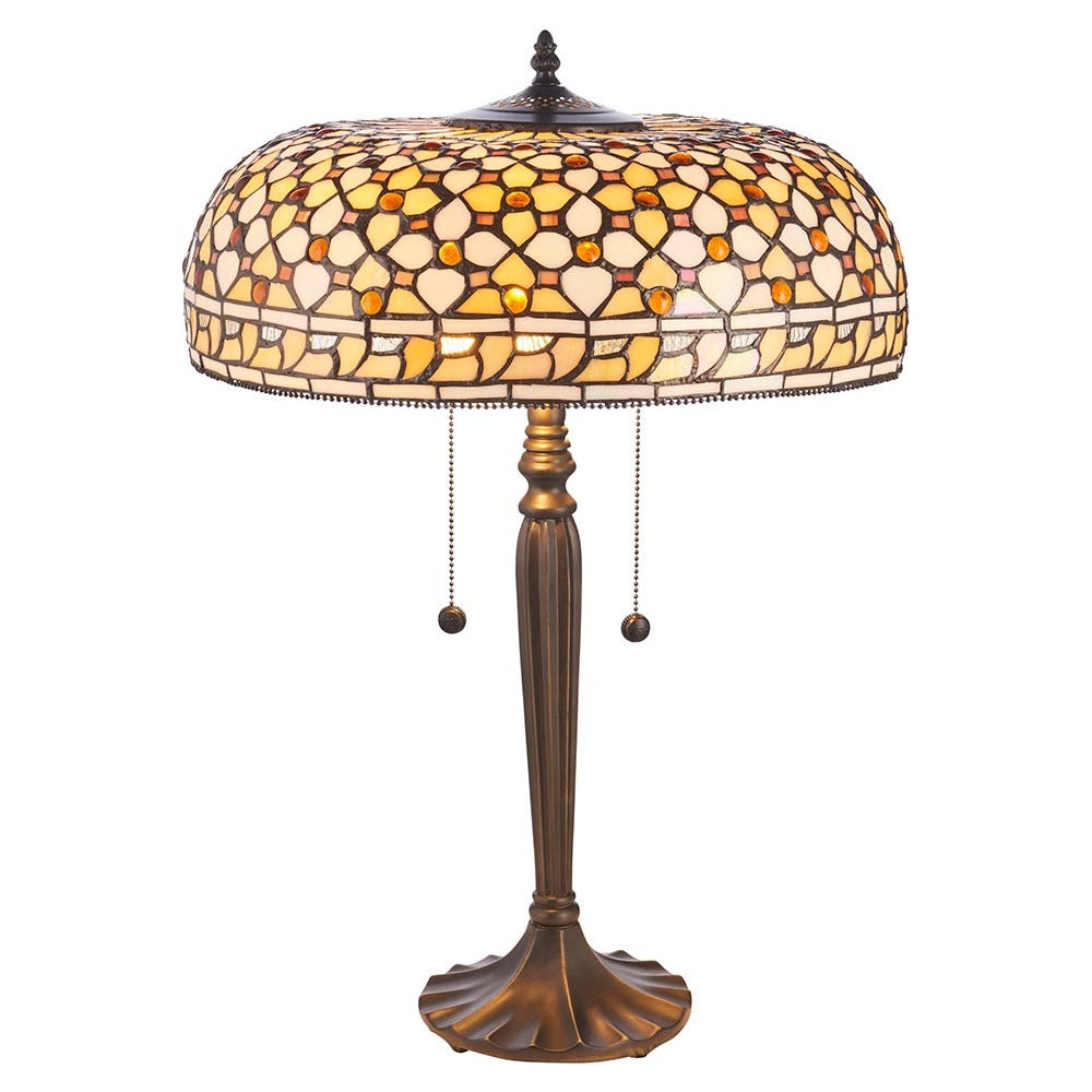 Ravenstead Large Tiffany Table Lamp - Multicoloured