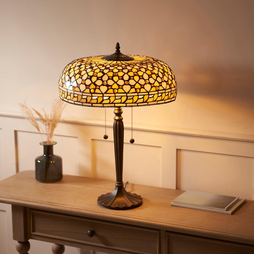 Ravenstead Large Tiffany Table Lamp - Multicoloured