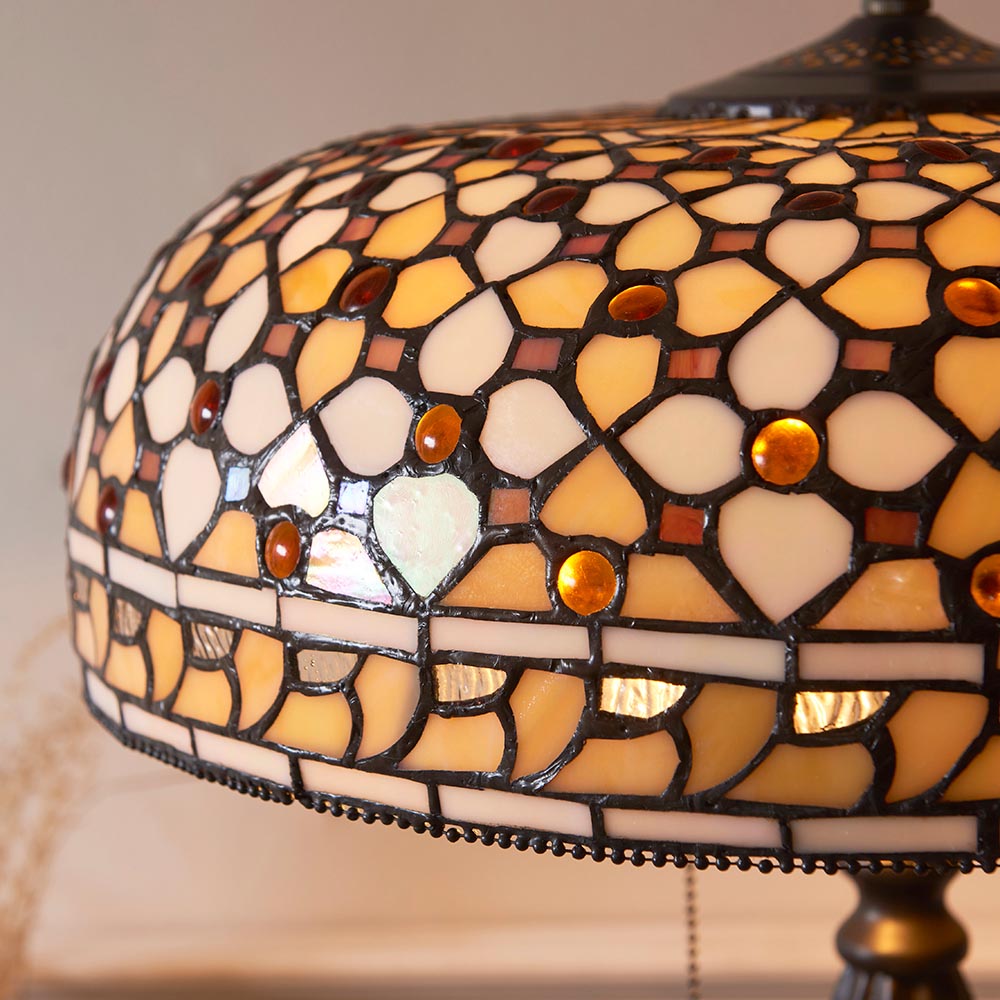 Ravenstead Large Tiffany Table Lamp - Multicoloured